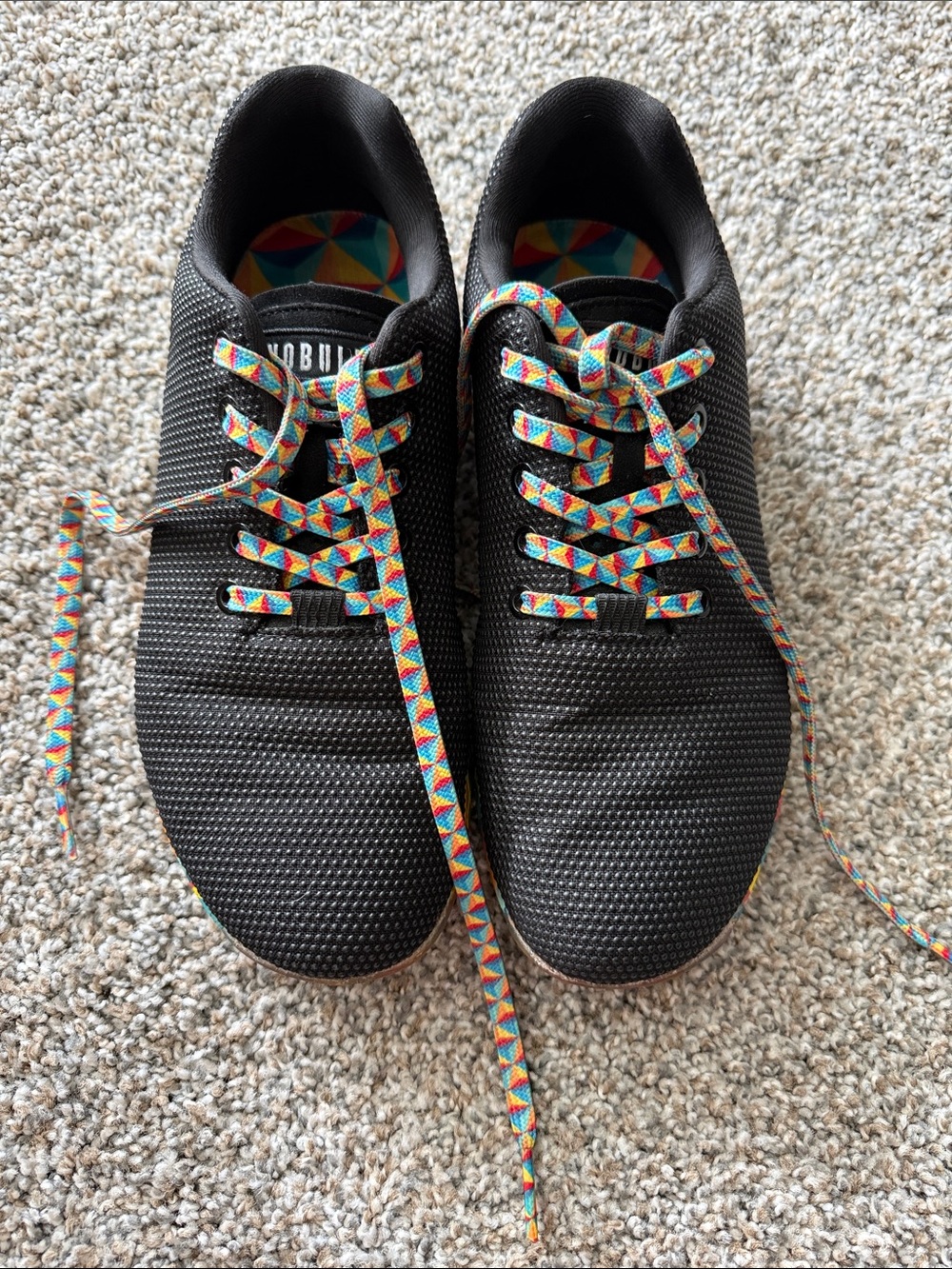 Women’s No Bull Black with Colorful Geometric Laces